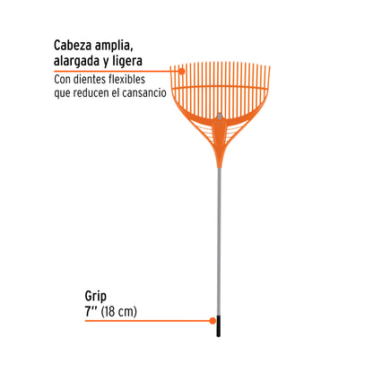 RASTRILLO BARRE HOJAS TRUPER 26 DIENTES CON MANGO ACERO # EP-26X (19881)