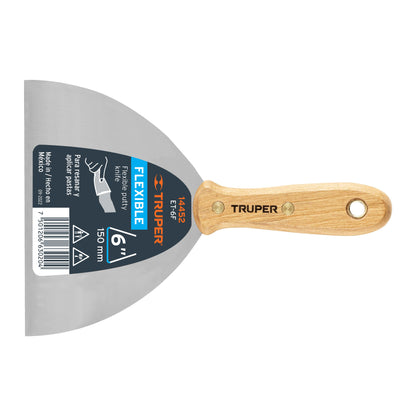 ESPATULA ACERO FLEXIBLE TRUPER 6" M/MADERA # ET-6F (14452)