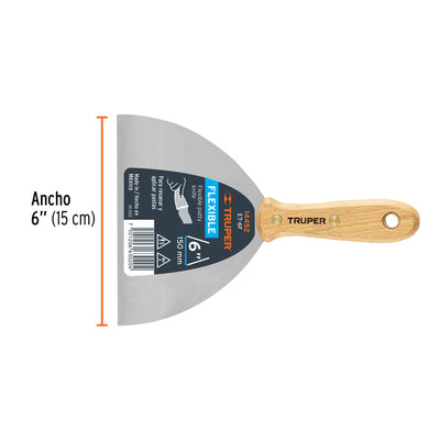 ESPATULA ACERO FLEXIBLE TRUPER 6