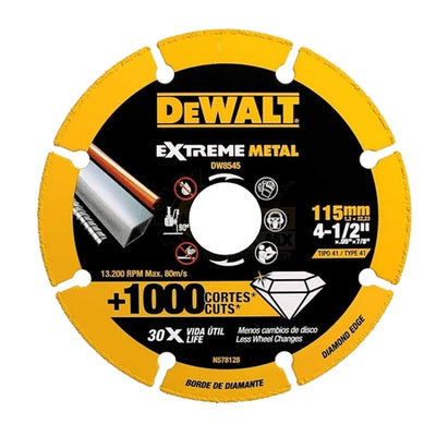 DISCO CORTE DIAMANTADO 4 1/2" EXTREME METAL DEWALT DW8545