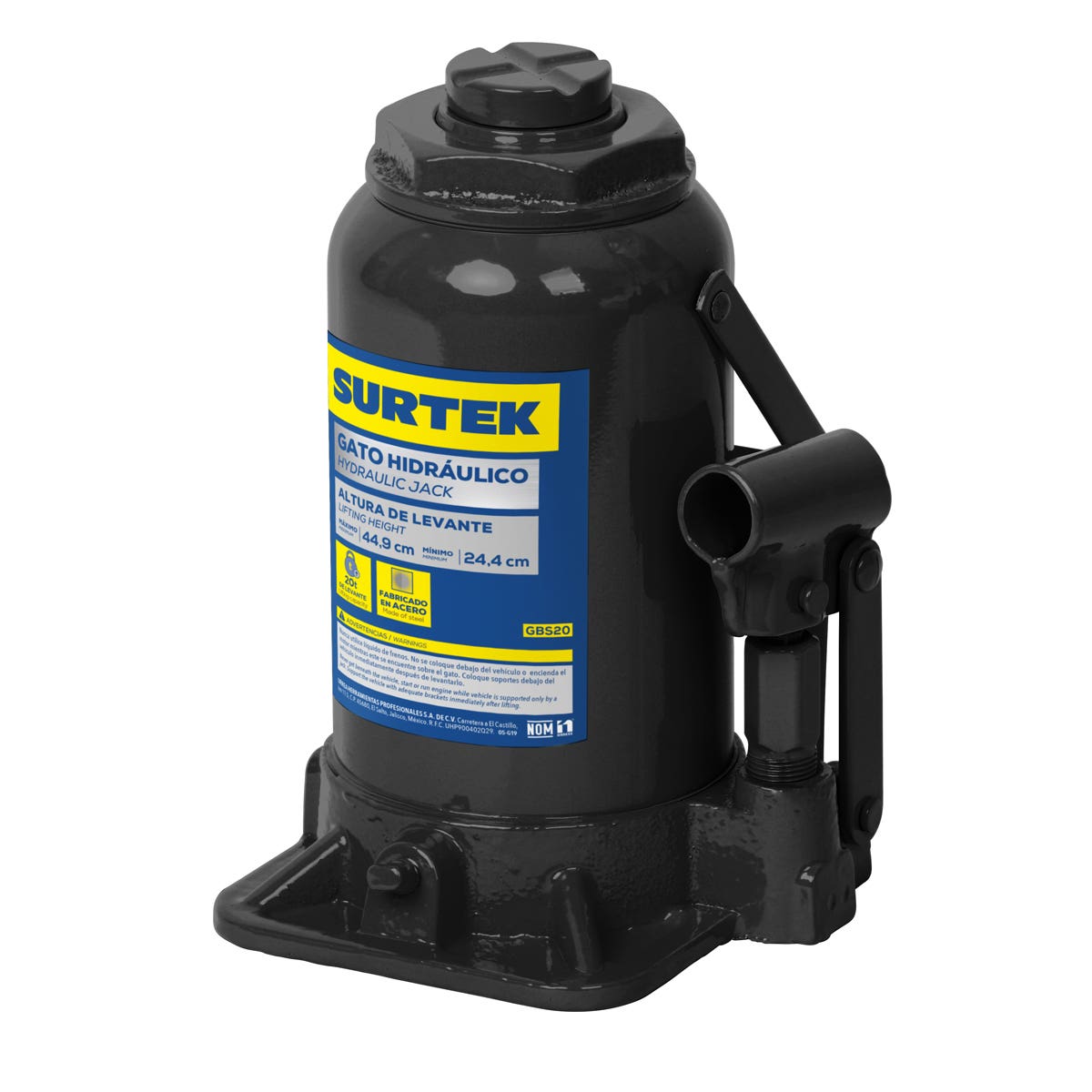 Gato hidraulic botella 20t (TWS-GBS20) - URREA