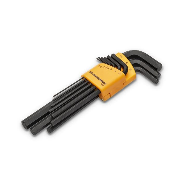 Juego de llaves hexagonales métricas de brazo largo de 9 piezas GearWrench