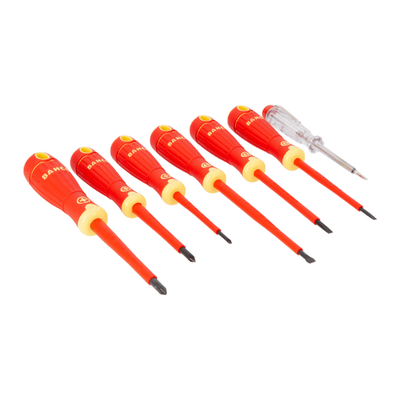 Pack de Destornilladores 7 Pcs 1000V Con probador de tensión BAHCO