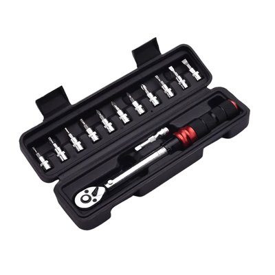 Set Llave de Torque 1/4 5-25NM con accesorios 13 piezas Harden