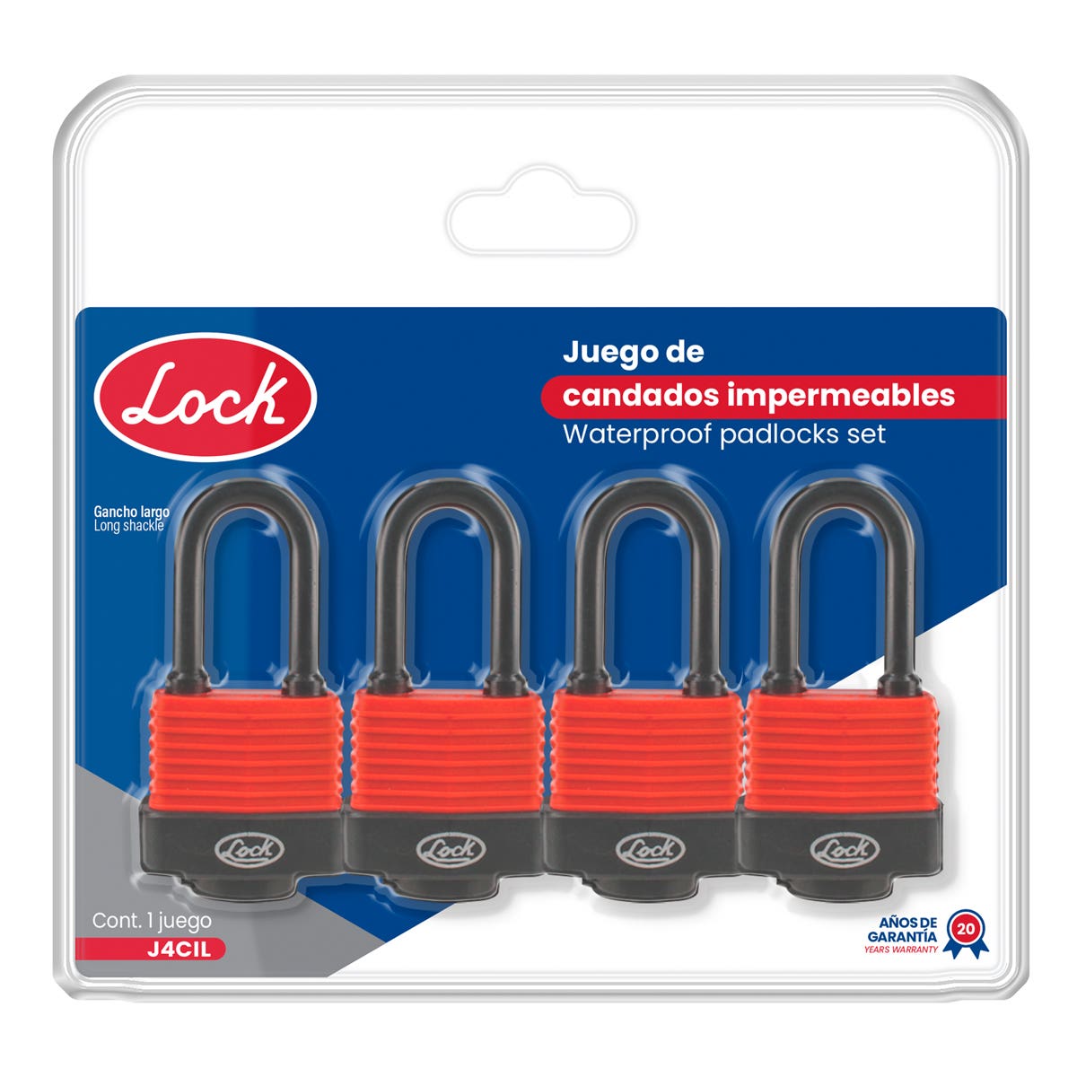 Jgo candados impe lgo 40mm 4pz (TWS-J4CIL) - URREA