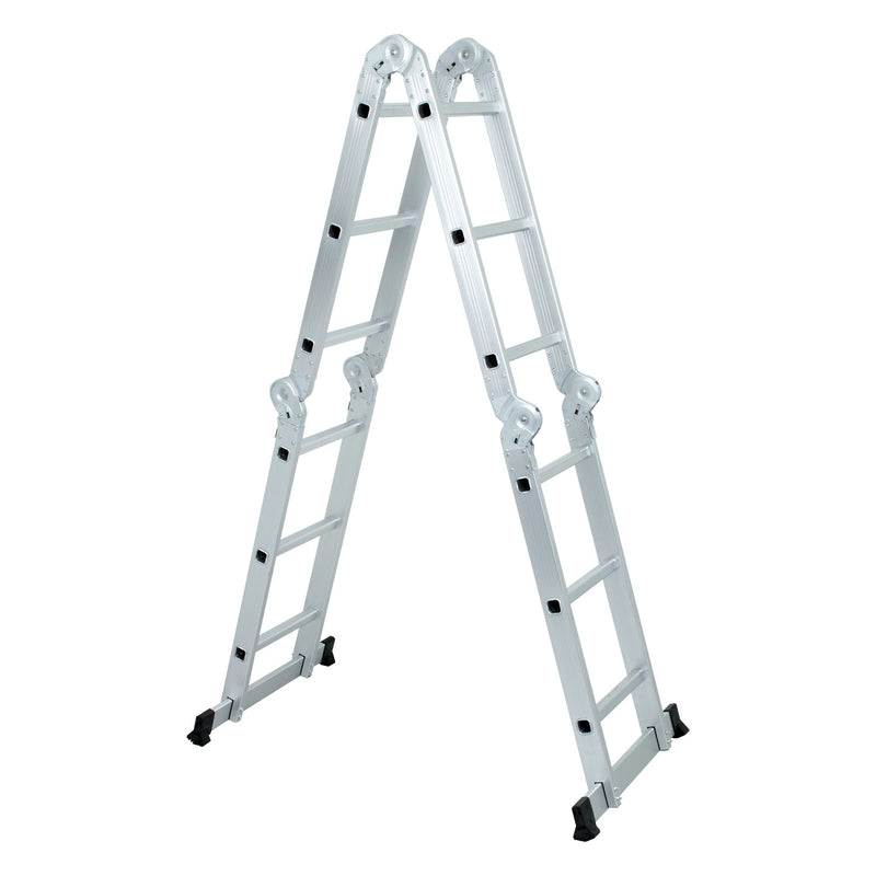 Escalera articulada con plataforma aluminio 12 peldaños 3,72 m Everest