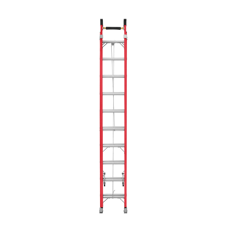 Escalera Telescópica fibra de vidrio 20 peldaños 5,6 m con cuerda Everest