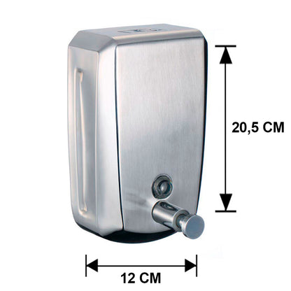DISPENSADOR DE JABON 1000ML ACERO INOX