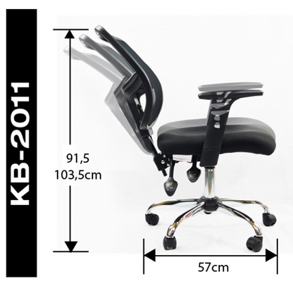 SILLA EJECUTIVA PRO BASE METALICA ERGONÓMICA