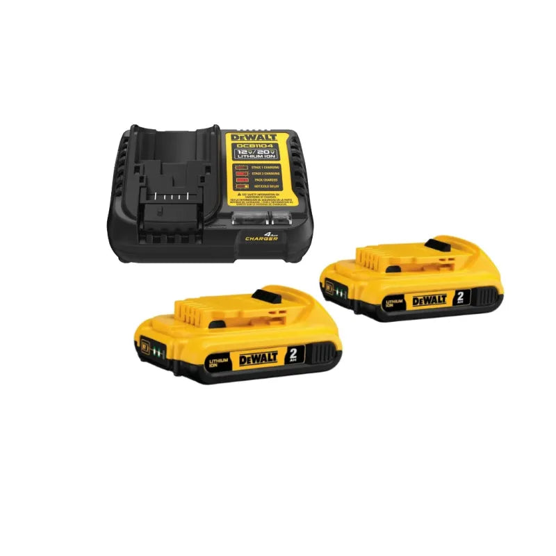 Stater Kit Cargador 4Ah DCB115 + 2 Baterías 2Ah 20V +  Caja cartón