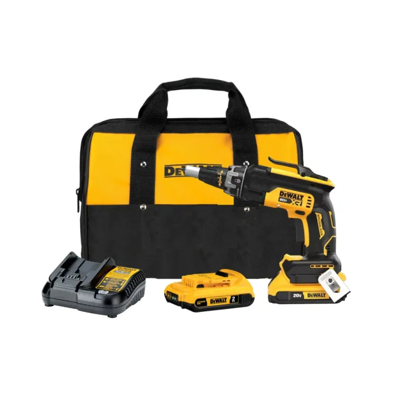 Atornillador Drywall 20V MAX XR BRUSHLESS  +  2 baterías de 2.0Ah + Cargador + Bolso de traslado