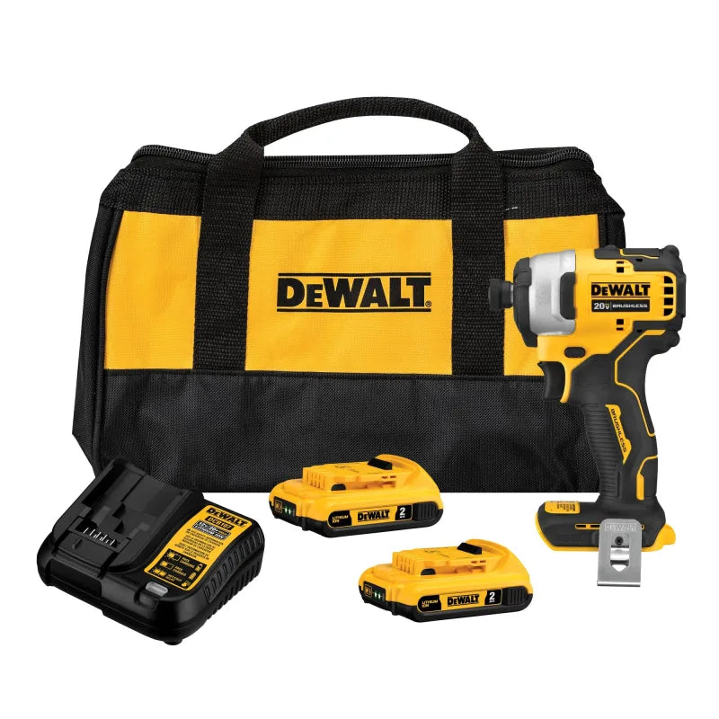 Atornillador de Impacto Atomic 20V  +  2 baterías de 2.0Ah + Cargador + bolso de traslado