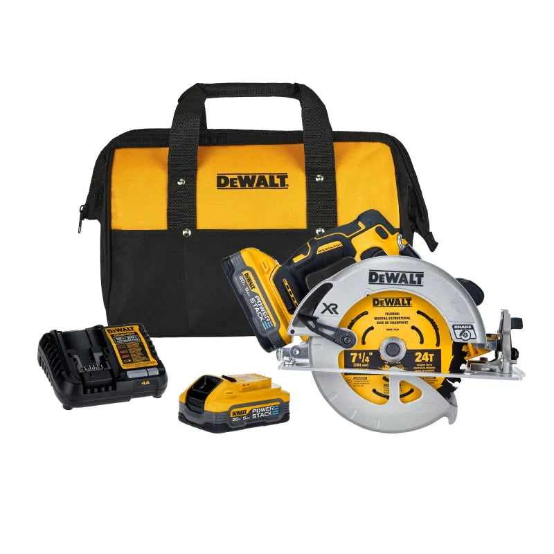 S. Circular 20V MAX BRUSHLESS 7 1/4" + 2 Baterías Powerstack + Cargador + Bolso