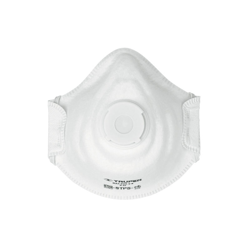 RESPIRADOR TRUPER C/ VALVULA P/POLVO Y PARTICULAS # MAS-POR-V-B (19757)