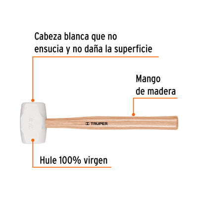 MACETA DE GOMA TRUPER PARA DESABOLLAR FINO 24 OZ # MH-24 (16932)