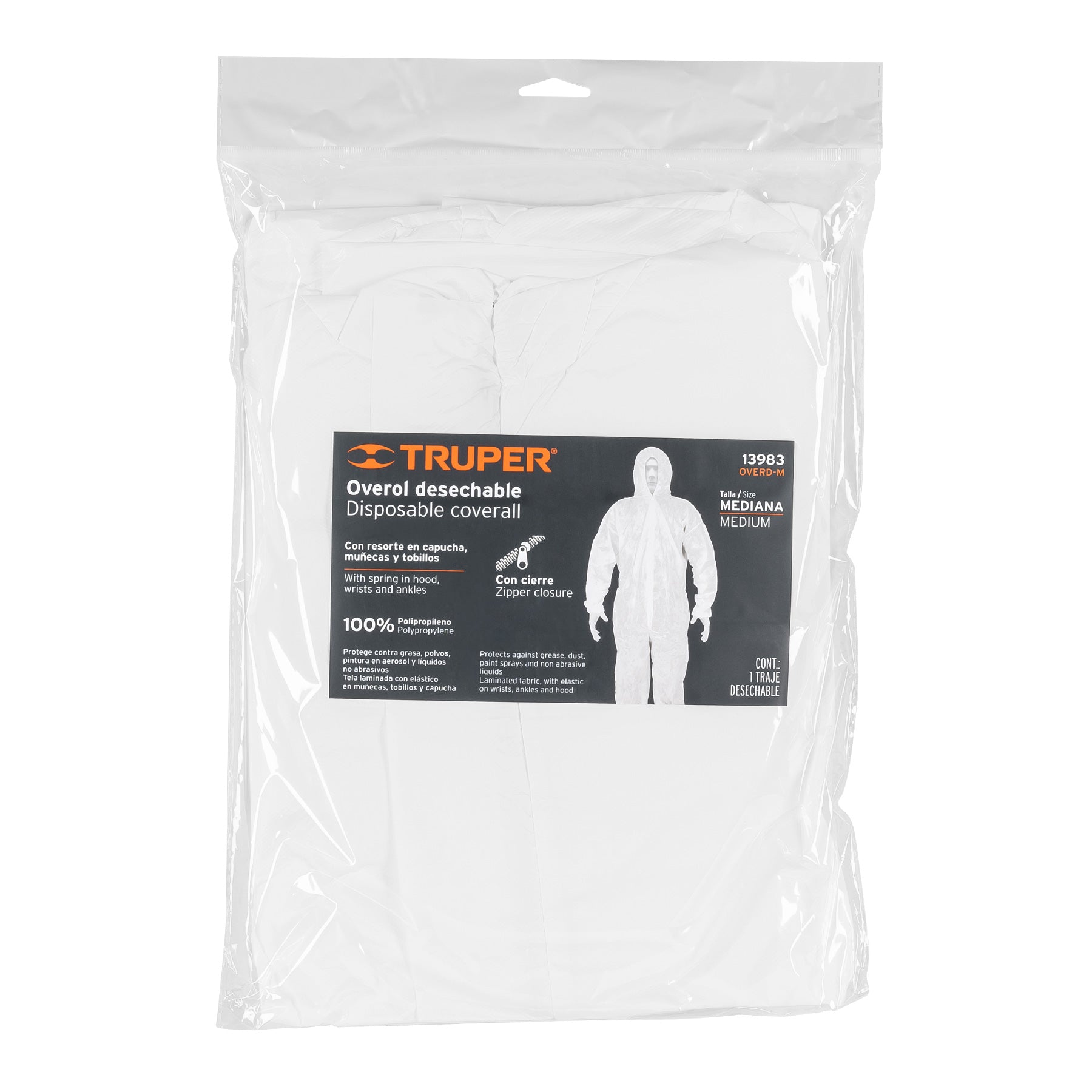 OVEROL DESECHABLE TRUPER L BLANCO # OVERD-L (14421)