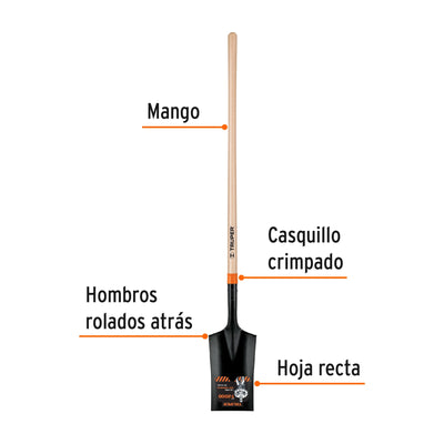 PALA JARDIN TRUPER RECTANGULAR M/MADERA LARGO # PES-LP (17226)