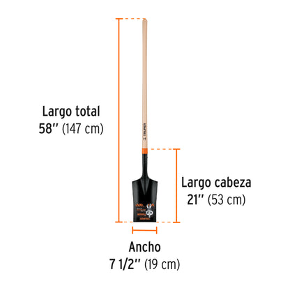 PALA JARDIN TRUPER RECTANGULAR M/MADERA LARGO # PES-LP (17226)