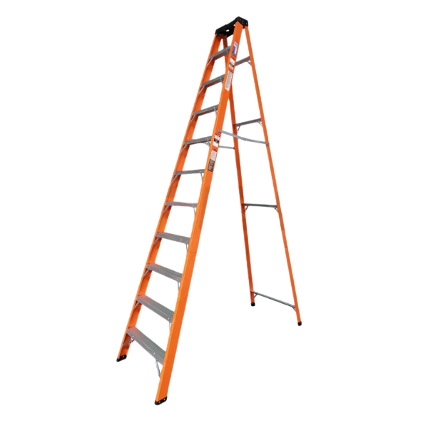 Escalera de tijera fibra de vidrio 11 peldaños 3,40 m Steigen