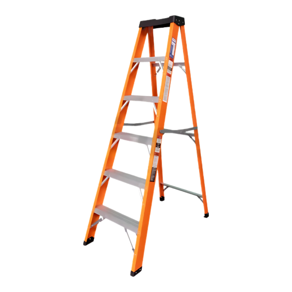 Escalera de tijera fibra de vidrio 6 peldaños 1,8 m Steigen