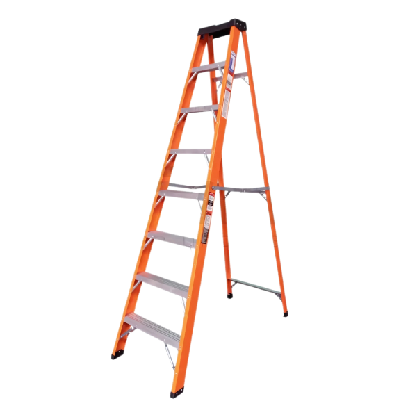 Escalera de tijera fibra de vidrio 8 peldaños 2,40 m Steigen