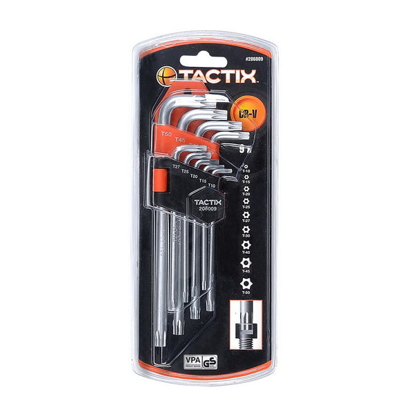 JGO. LLAVES TORX T10- T50  TACTIX # 206009