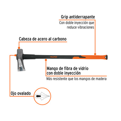 HACHA TRUPER M/FIBRA DE VIDRIO 8 LBS. # TJR-8FX (11137)