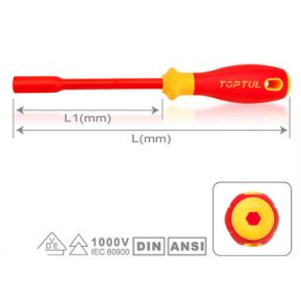 ATORNILLADOR HEXAGONAL AISLADO 5.5 MM