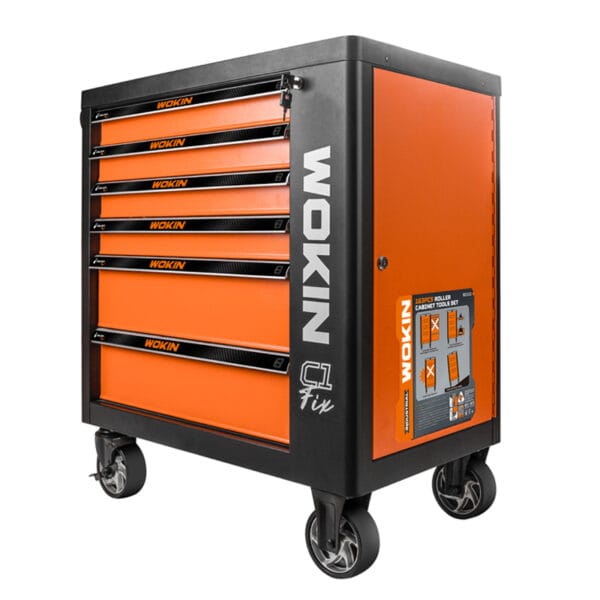 Carro porta herramientas para taller 6 cajones 163 piezas Wokin
