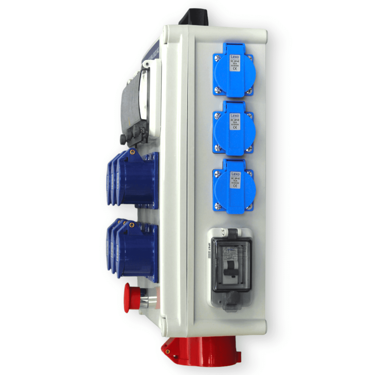 Tablero metálico industrial de faena con parada emergencia 380V/220VAC