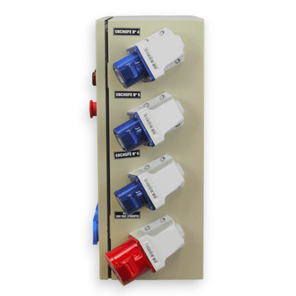 Tablero metálico industrial de faena con parada emergencia 380V