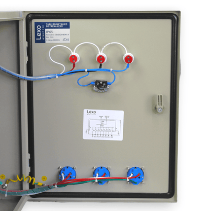 Tablero metálico industrial de faena con parada emergencia 380V