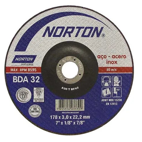 Disco corte  9"  #bda-32 c/hundido (10105409) - NORTON