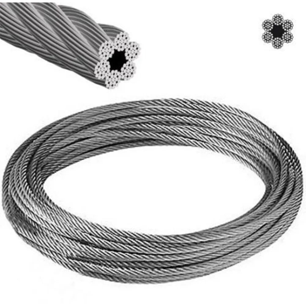 Cable acero galv. 6x19x6 mm. (6x19x 6) - SANLI