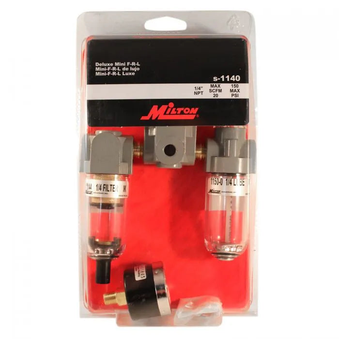 Filtro/regulador/lubricador mini 1/4" (S-1140) - MILTON