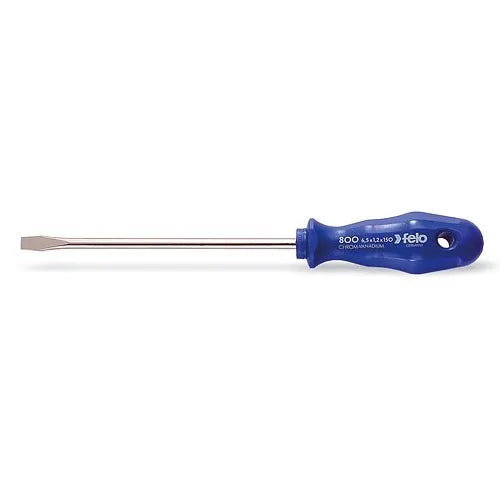 Destornill.plano 6.5x150mm m/azul (90065510) - FELO