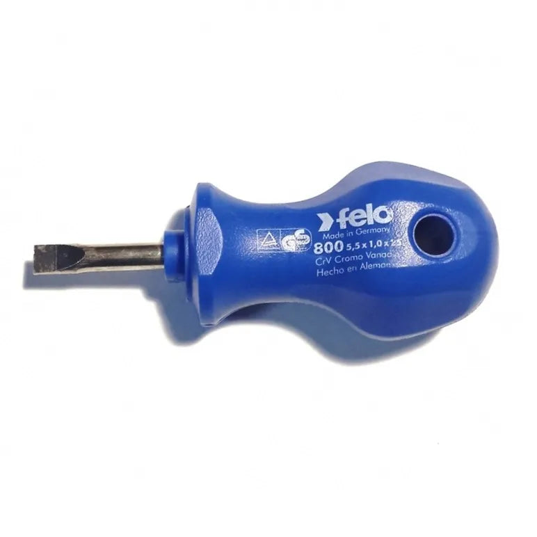 Destornill.plano 5.5x 25mm m/azul (46005510) - FELO