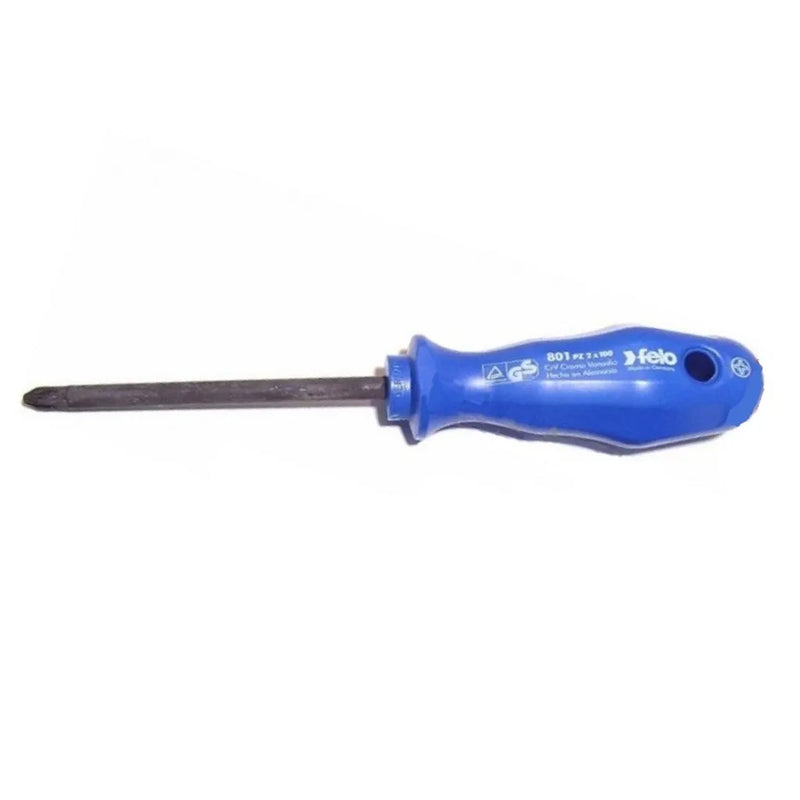 Destornill.cruz pz2 6.0x100mm m/azul (90120310) - FELO