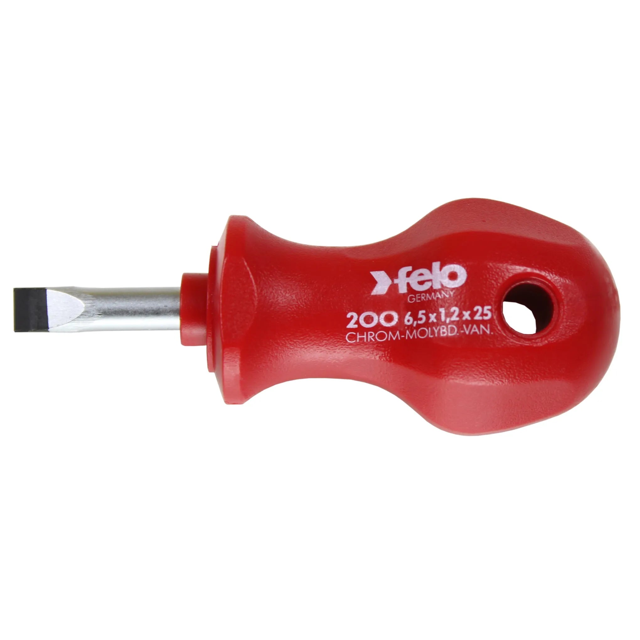Destornill.plano6.5x25mm m/rojo (20065090) - FELO