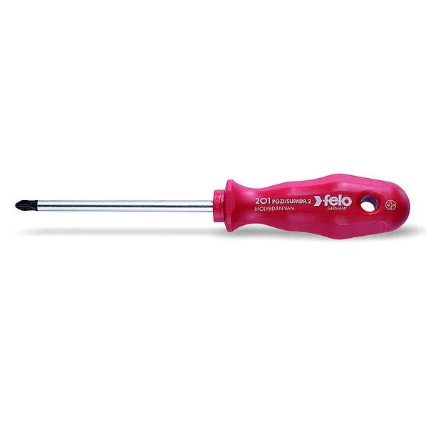 Destornill.cruz pz2 6.0x100mm m/rojo (20120390) - FELO