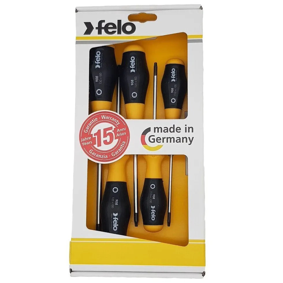 Jgo. destornill. torx m/rojo 7pzas (90895148) - FELO