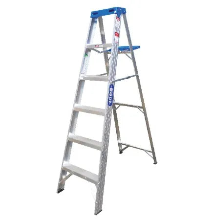Escalera tijera alum. 2.44 mt,h.duty azul (10553507) - INCO