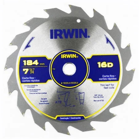 Disco s.circular  7.1/4" 40 dtes. widia (15230la) - IRWIN