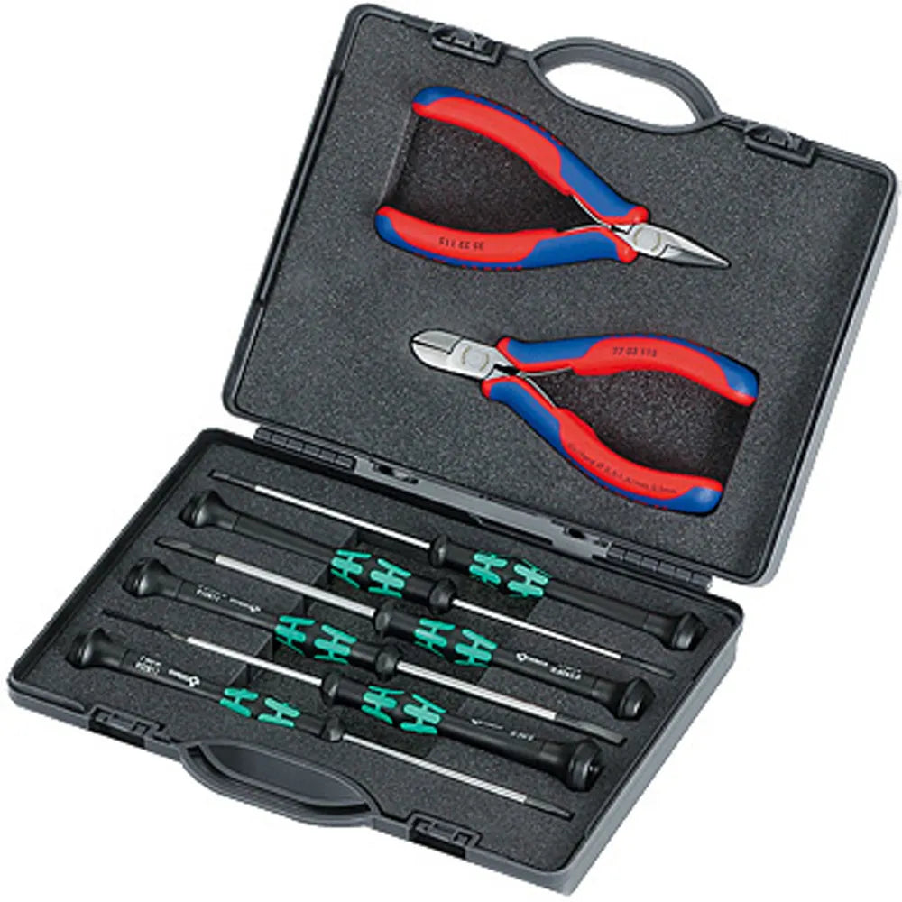 Jgo.herramientas p/electronica 8 pzs. (2018) - KNIPEX