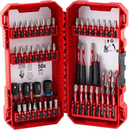 JGO PUNTAS ATORNILLADOR IMPACTO 54 PIEZAS CON ADAPTADORES (48-32-4010) MILWAUKEE