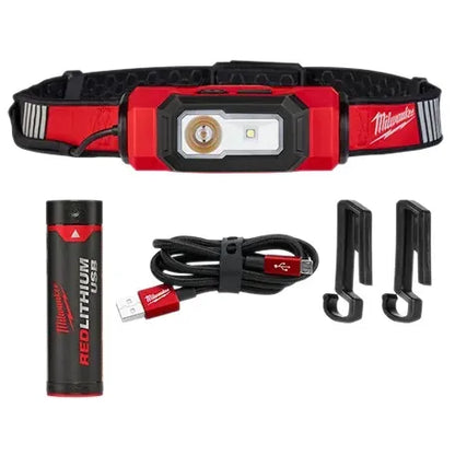 LINTERNA RECARGABLE DE CABEZA PARA CASCO REDLITHIUM USB BEACON (2116-21) MILWAUKEE