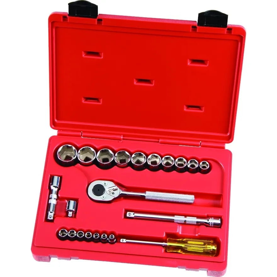 Jgo. dados []1/4" y []3/8, 22 pzas (j47152) - PROTO