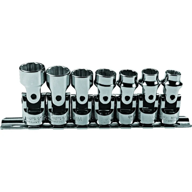 Jgo. dados 3/8 art. 9-15 mm 7 pz. (j52200) - PROTO