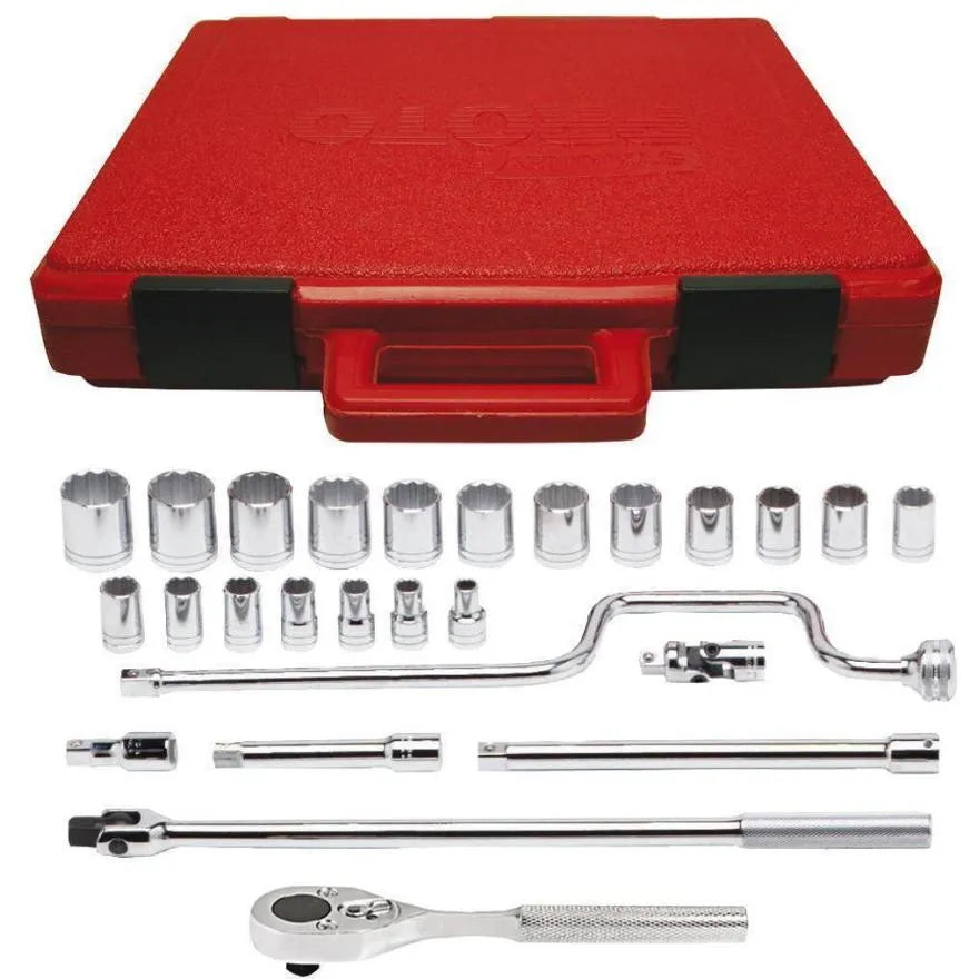 Jgo. dados []1/2" 3/8"-1.1/4" 26 pz. (j54124a) - PROTO