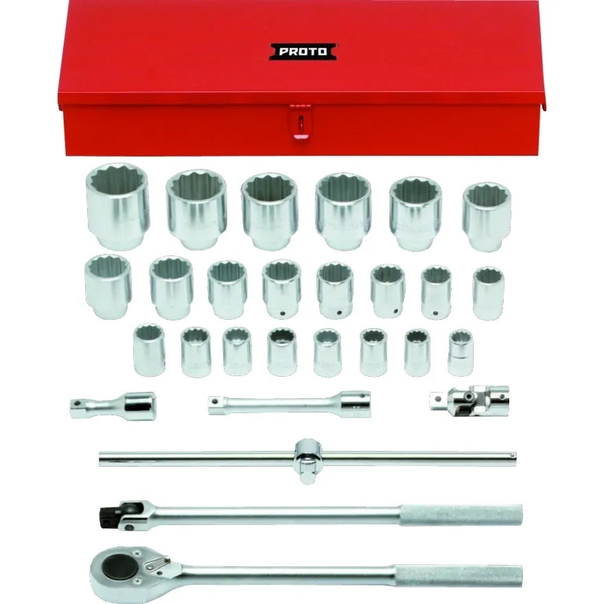 Jgo. dados []3/4" 21-60 mm.  28 pzas (j55202a) - PROTO